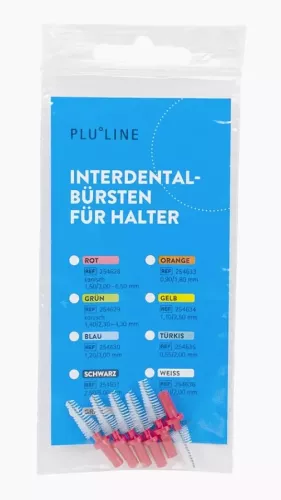 PLULINE Mellanrumsborste röd konisk 6st