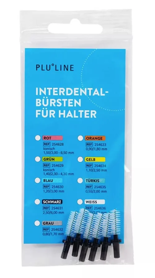 PLULINE Mellanrumsborste svart 6st