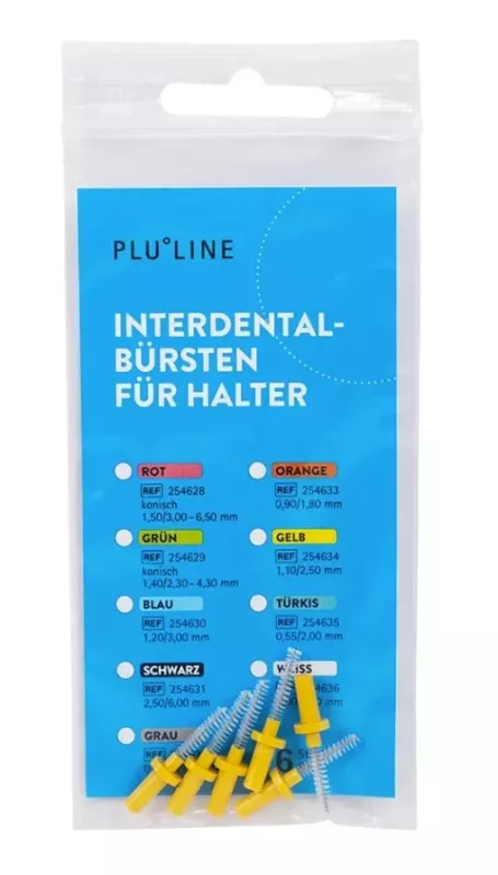 PLULINE Mellanrumsborste gul 6st