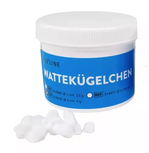 Bomullspellets PluLine Ø 4mm 4g