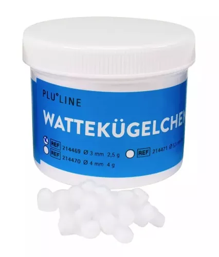 Bomullspellets PluLine Ø 3mm 2,5g