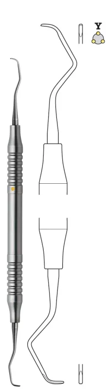 Gracey Curette 9/10 Rund grå