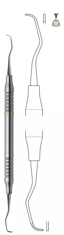 Gracey Curette 5/6 Rund gul