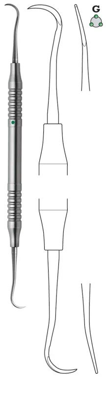 Scaler Hygienist f. 6/7 10mm Grön