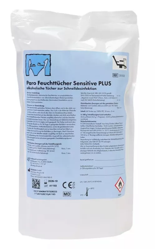 Paro Wet wipes Sensitive Plus 12x60st