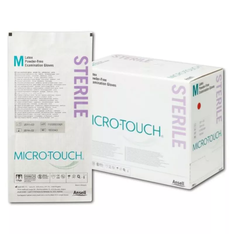 OP handske Micro-Touch Latex steril pdfr. M 50par
