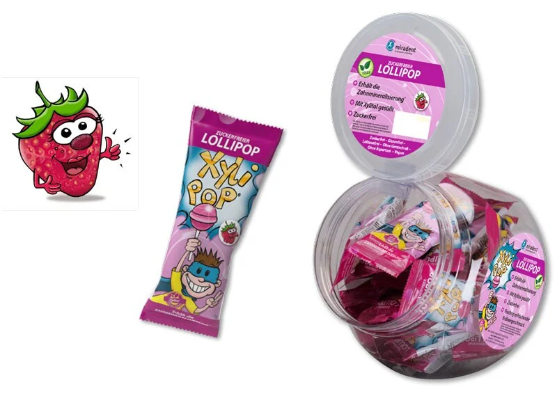 miradent XyliPOP klubba Jordgubbe 25x6g