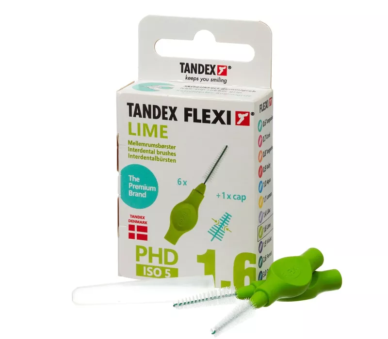 Mellanrumsborste FLEXI lime 1,60mm 6st