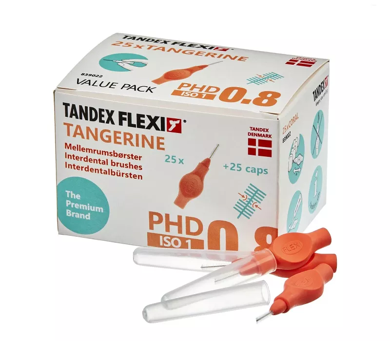 Mellanrumsborste FLEXI orange 0,80mm 25st