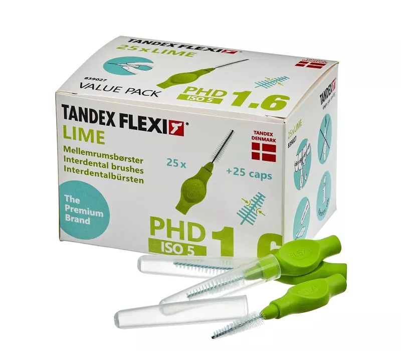 Mellanrumsborste FLEXI lime 1,60mm 25st