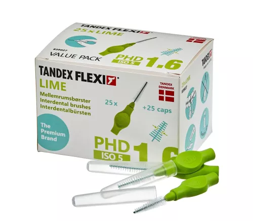 Mellanrumsborste FLEXI lime 1,60mm 25st