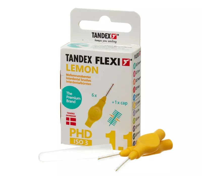 Mellanrumsborste FLEXI lemon 1,10mm 6st
