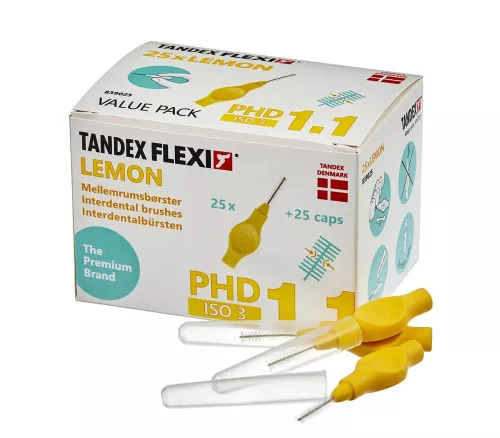 Mellanrumsborste FLEXI lemon 1,10mm 25st