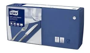 Tork Soft Servett 33x33cm mörkblå 10x150st