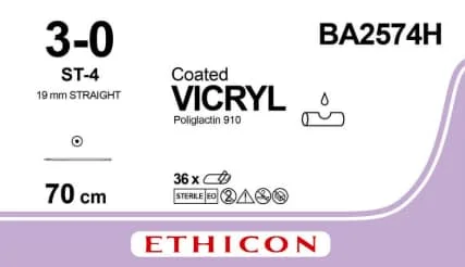 Sutur Ethicon Vicryl 3-0 violett ST-4 36st