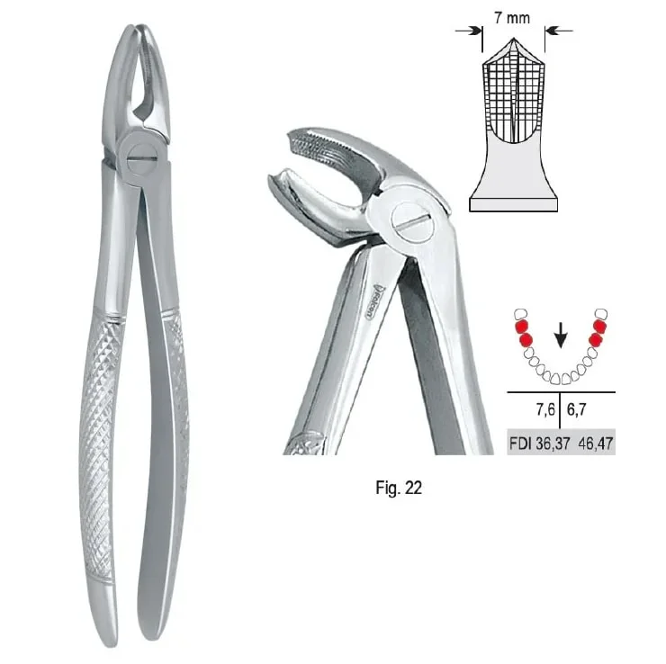 Extraktionstång European pattern fig. 22