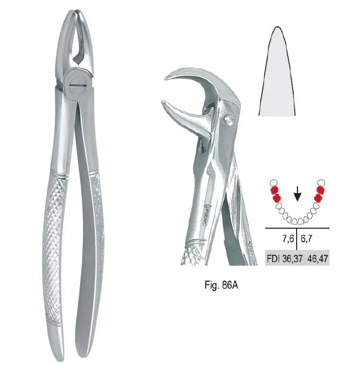 Extraktionstång European pattern fig. 86A