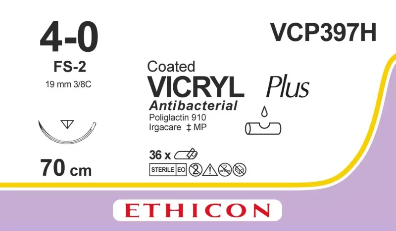 Sutur Ethicon Vicryl Plus 4-0 violett FS-2 36st