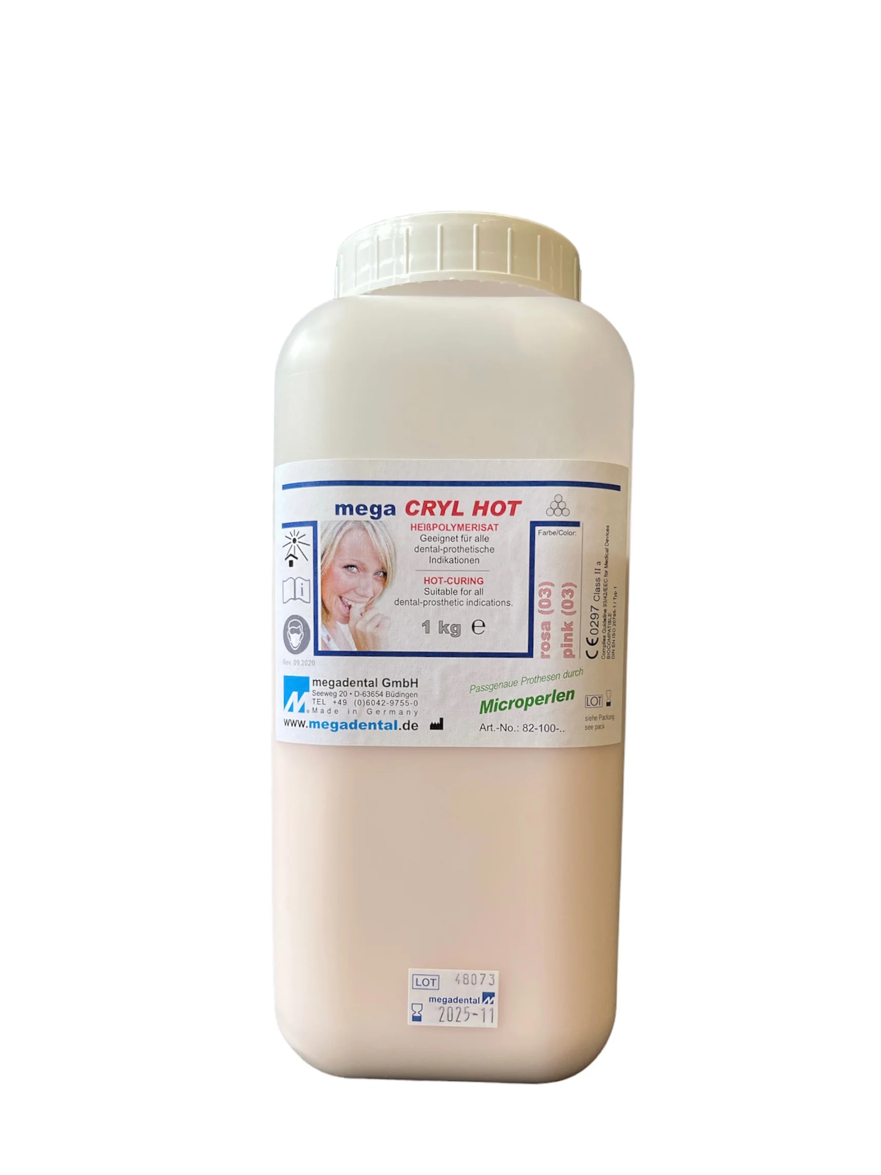 Mega CRYL HOT / pulver rosa/pink, 1000g