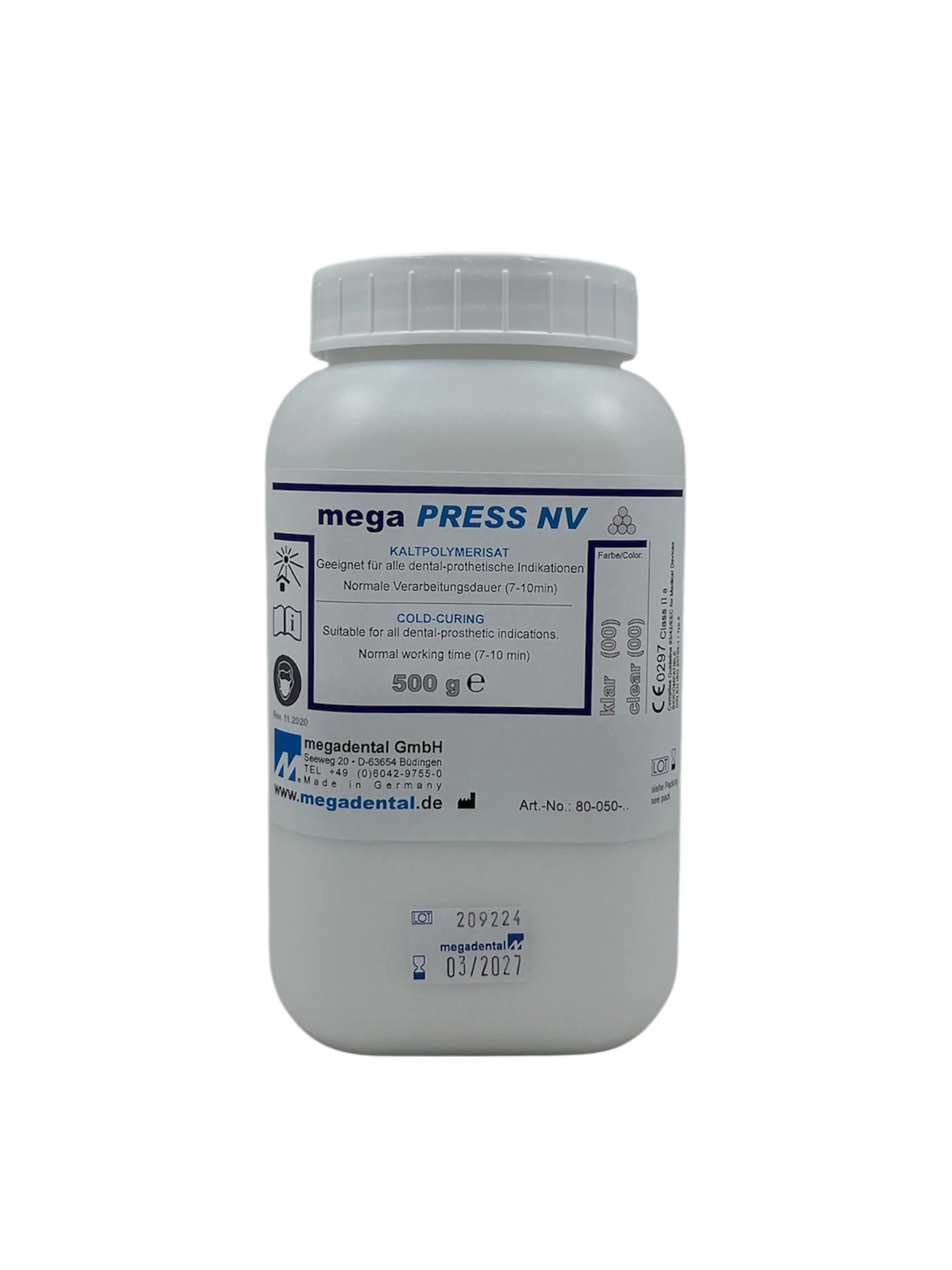 Mega PRESS NV / Pulver cold / powder klar/clear, 500g