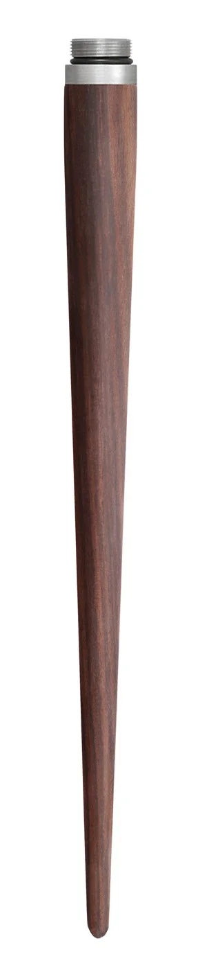 Wooden handle in palissander, single end