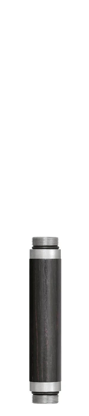 Wooden handle in ebony of Mozambique, short