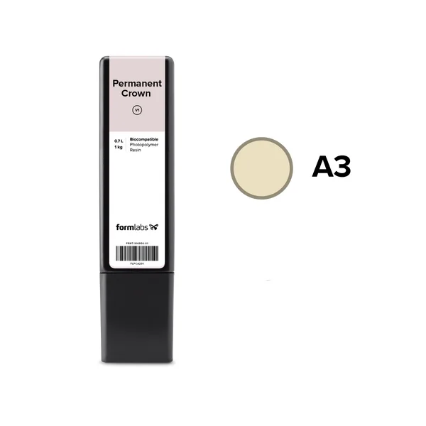 Permanent Crown A3 Resin (Form 3) 1 kg (0.7 L)