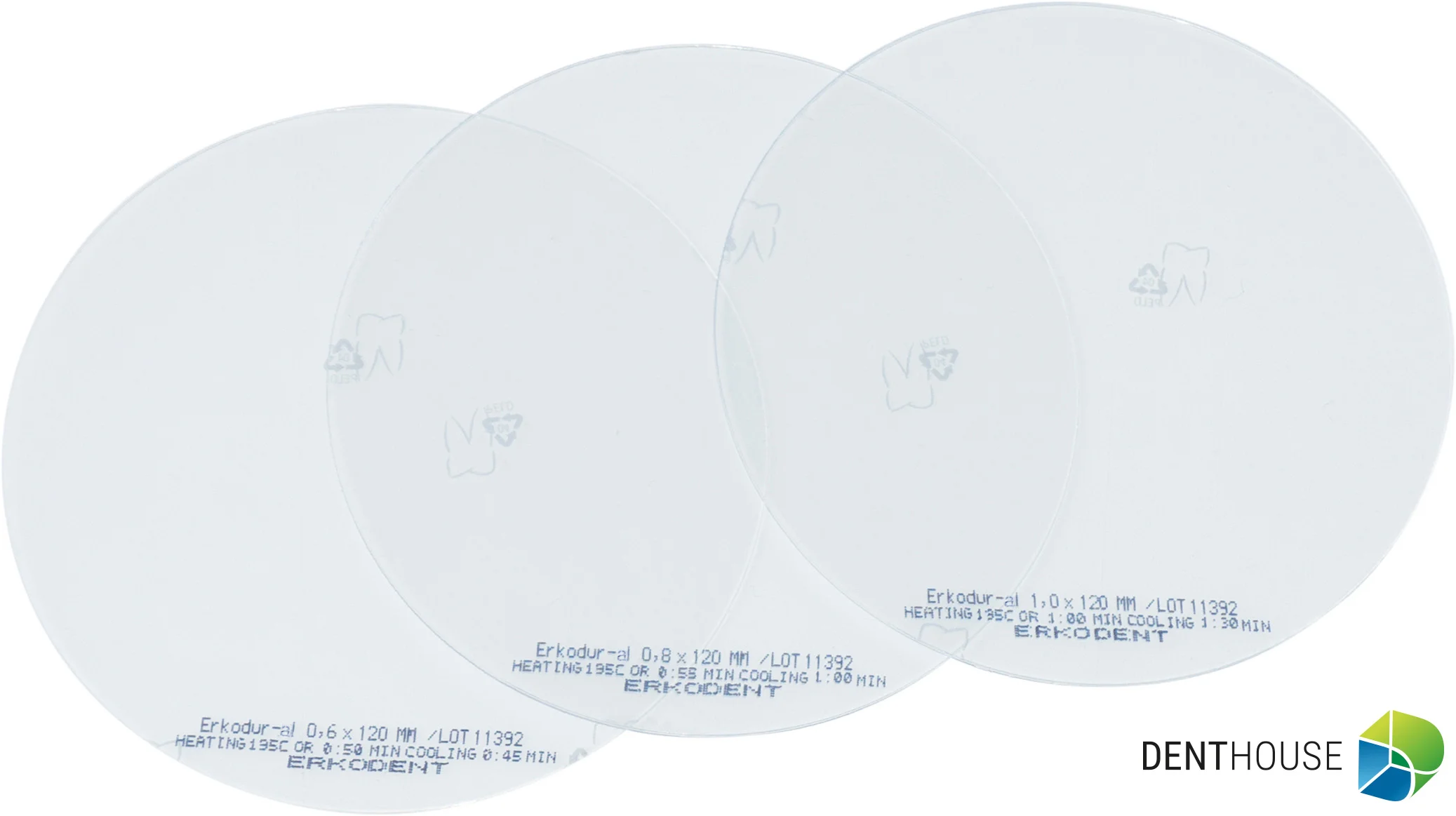 Erkodur-al, 0.8 mm, ò 120 mm, clear 100 pieces