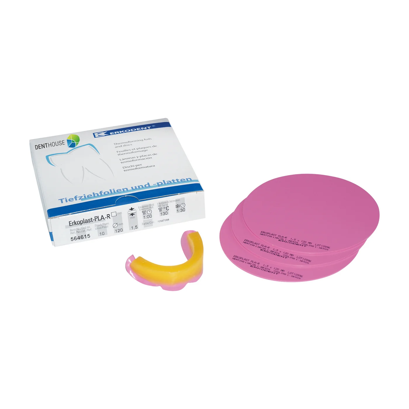 Erkoplast PLA-R, 1.50 mm, ò 120 mm, rose 10 pieces