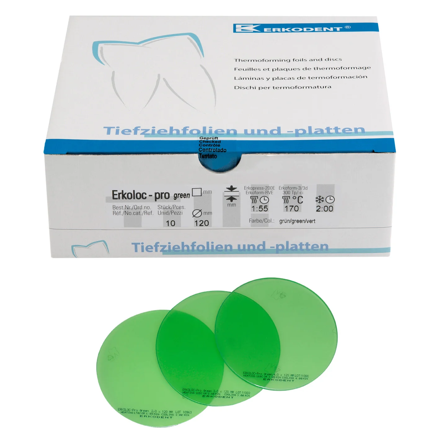 Erkoloc-pro green, 2.00 mm, ò 120 mm 10 pieces