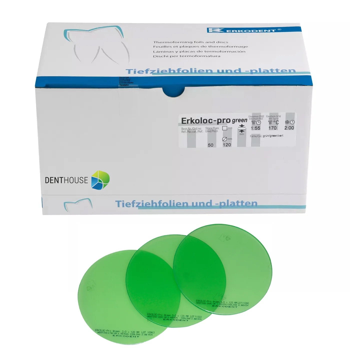 Erkoloc-pro green, 2.00 mm, ò 120 mm 50 pieces