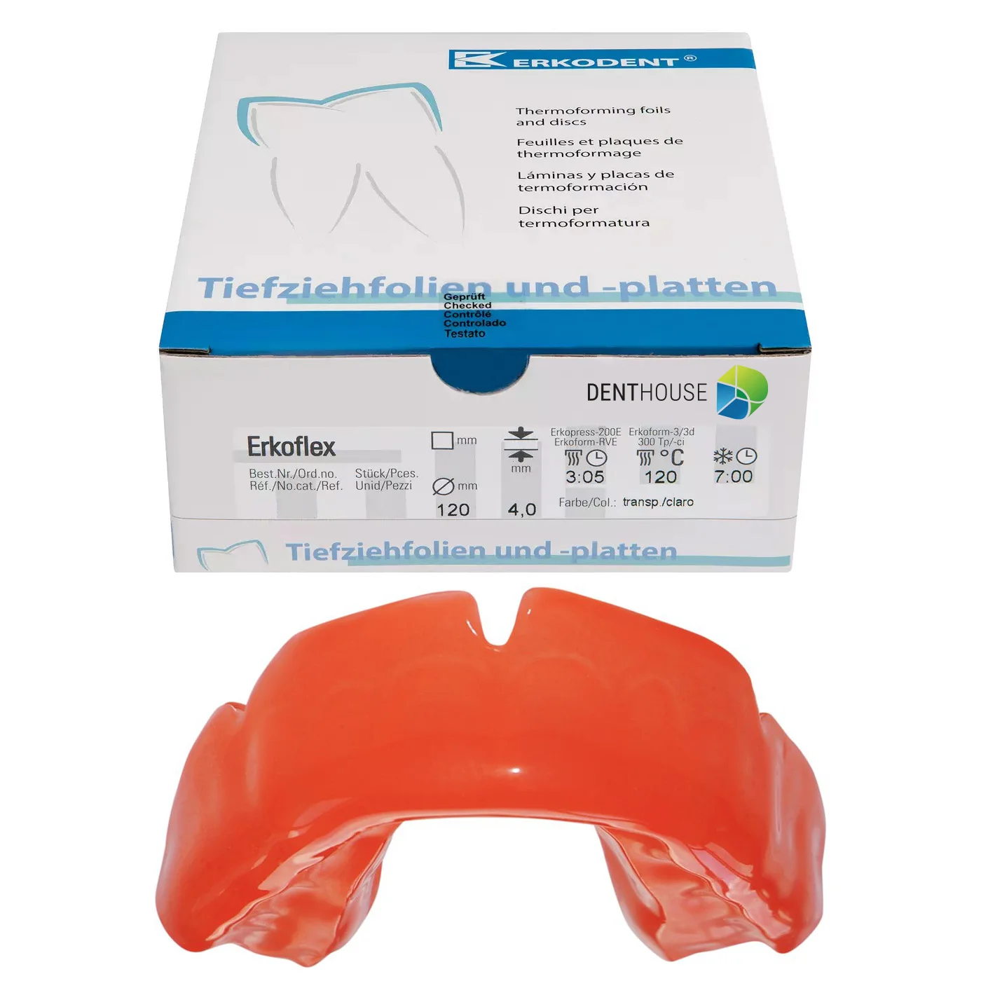 Erkoflex, 4.00 mm, ò 120 mm, bright red  5 pieces