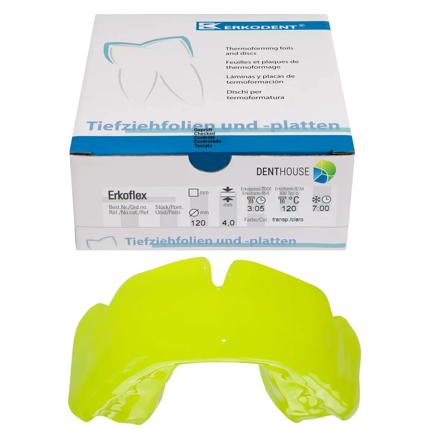 Erkoflex, 4.00 mm, ò 120 mm, bright yellow 5 pieces