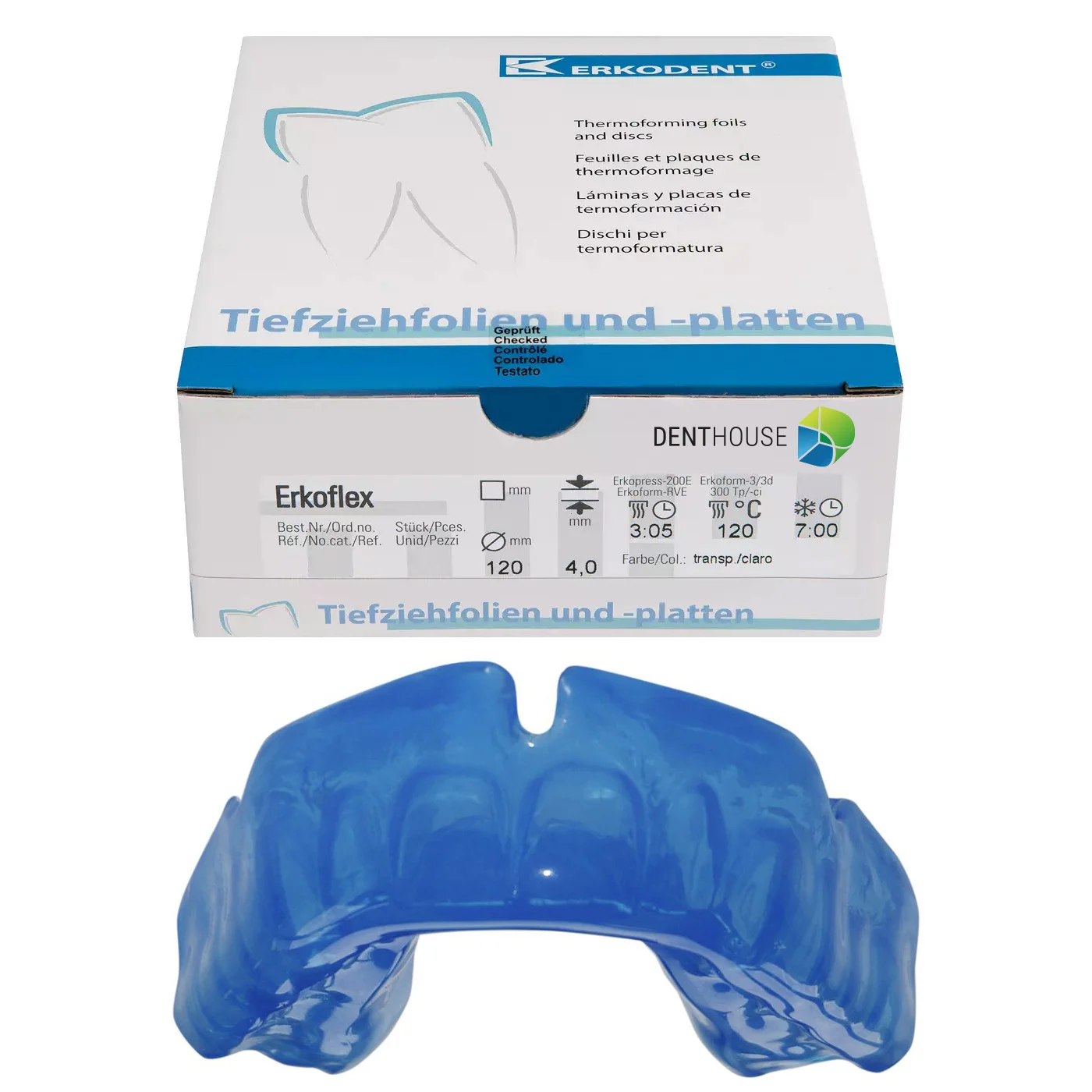 Erkoflex, 4.00 mm, ò 120 mm, bright blue 5 pieces