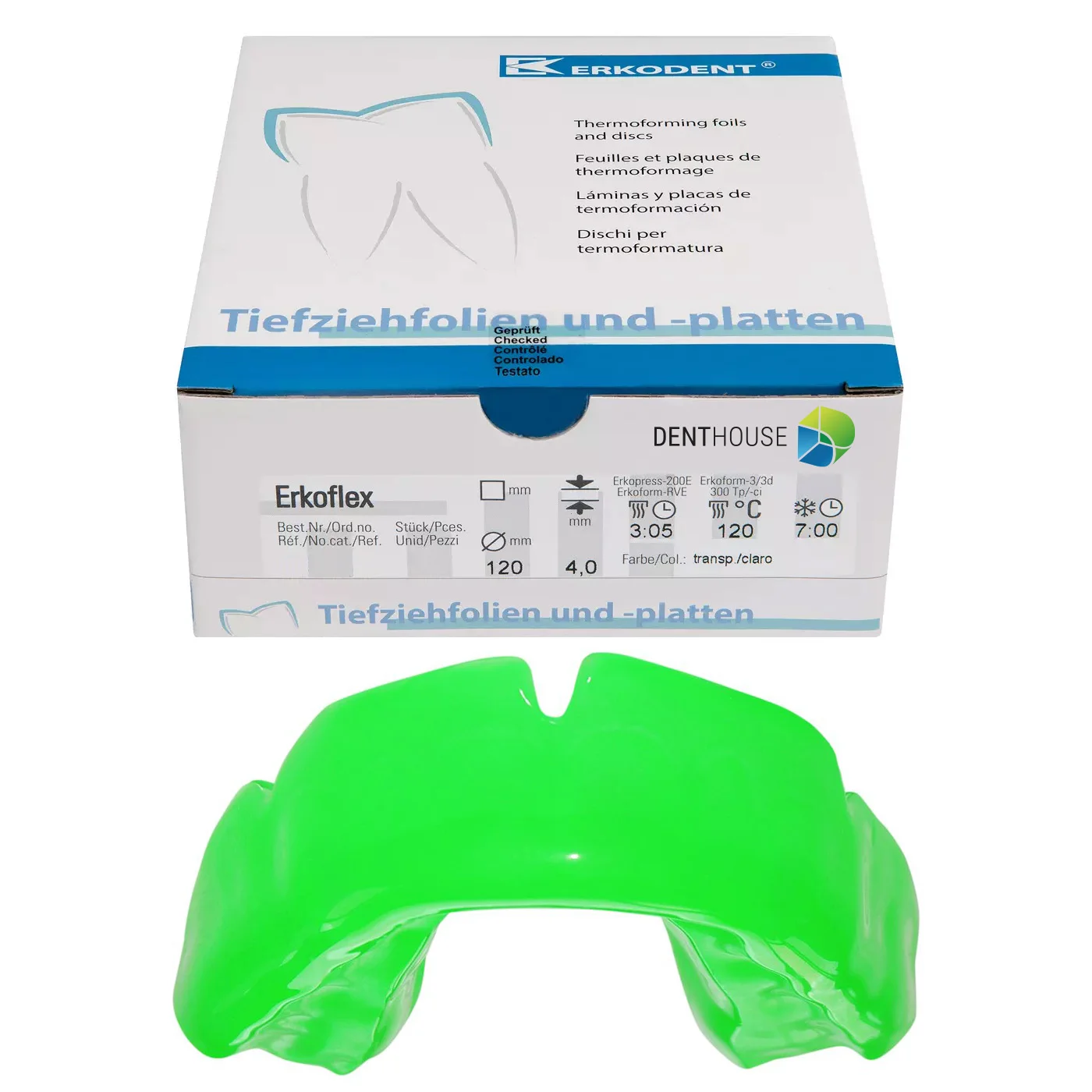 Erkoflex, 4.00 mm, ò 120 mm, bright green 5 pieces