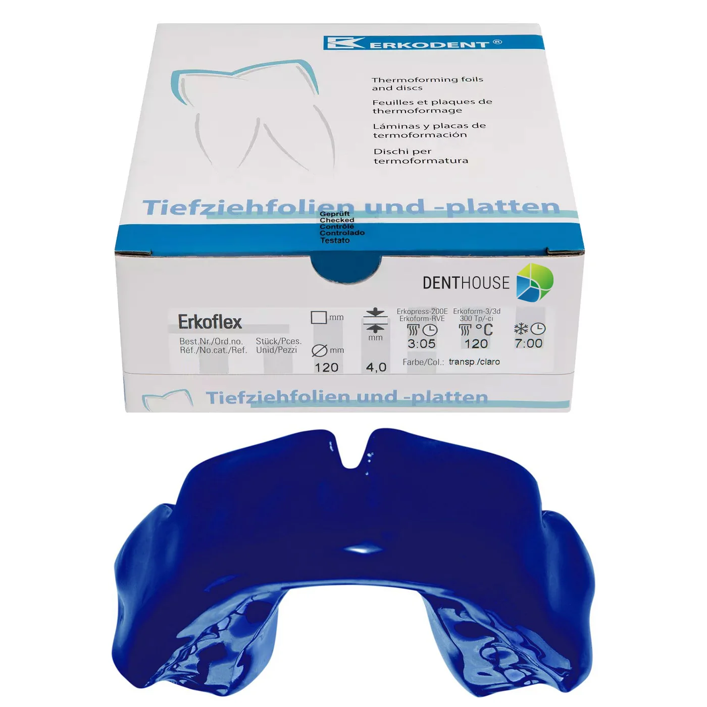 Erkoflex, 4.00 mm, ò 120 mm, night blue 5 pieces