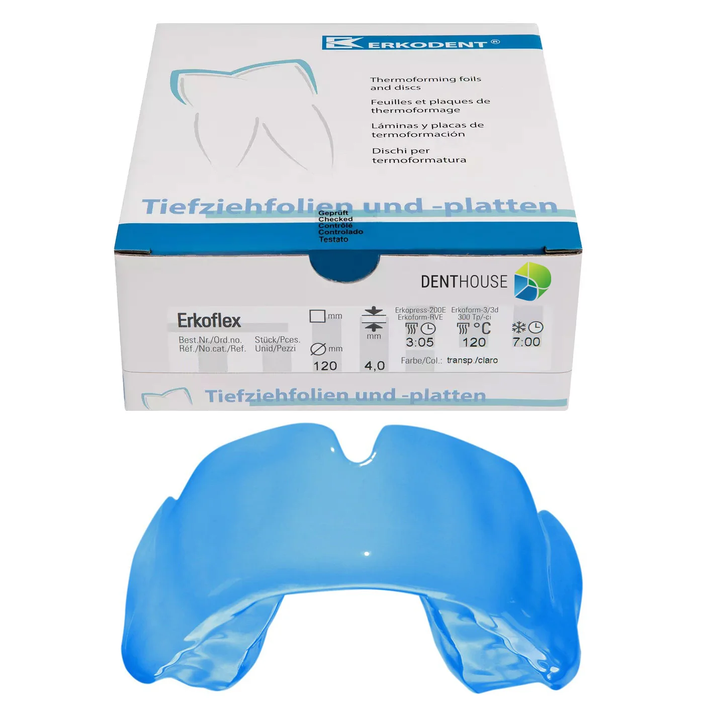 Erkoflex, 4.00 mm, ò 120 mm, light blue 5 pieces