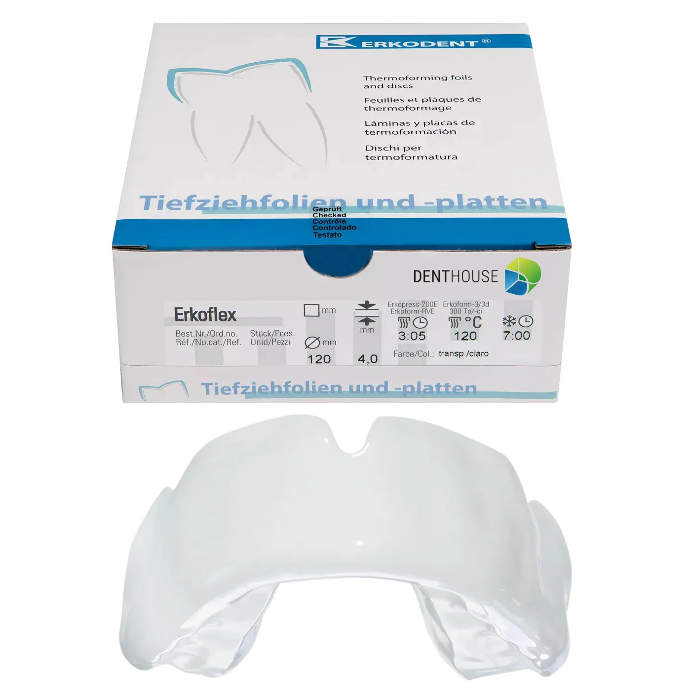 Erkoflex, 4.00 mm, ò 120 mm, pure white 5 pieces