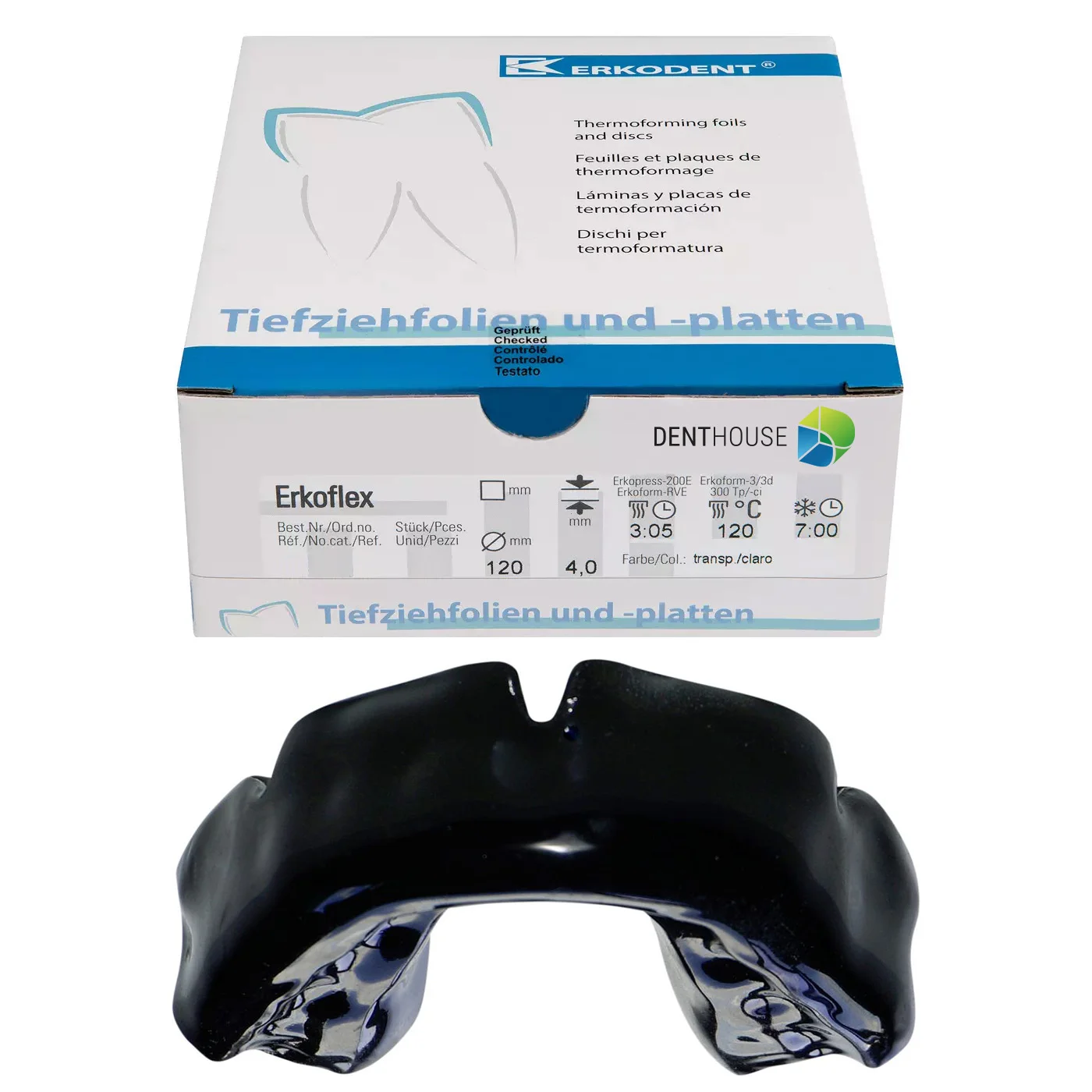 Erkoflex, 4.00 mm, ò 120 mm, deep black 5 pieces