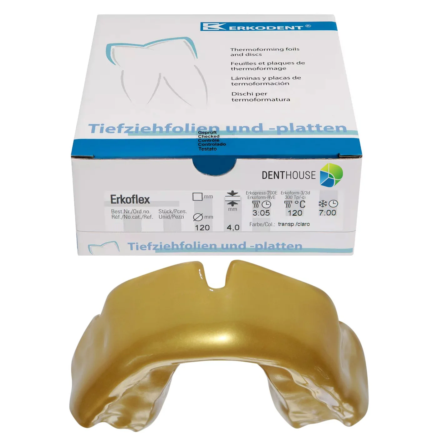 Erkoflex, 4.00 mm, ò 120 mm, gold 5 pieces