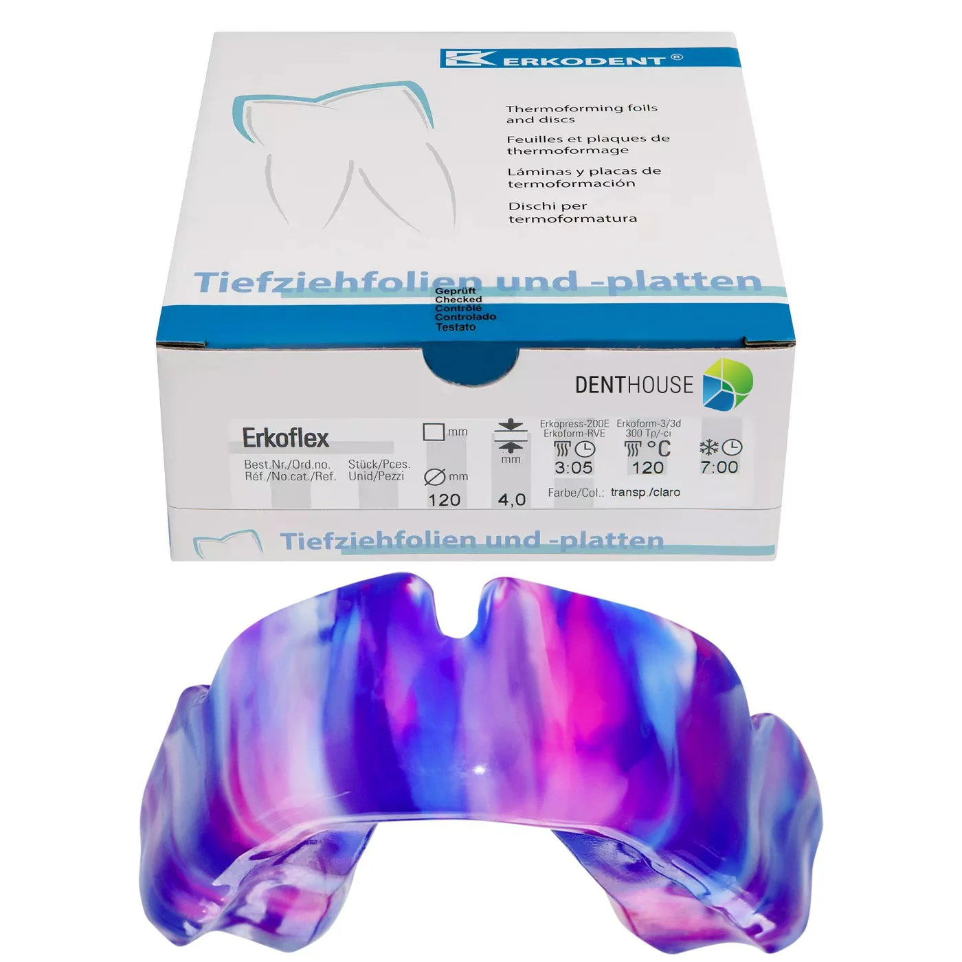 Erkoflex-freestyle, 4.00 mm, ò 120 mm, tie-dye 5 pieces