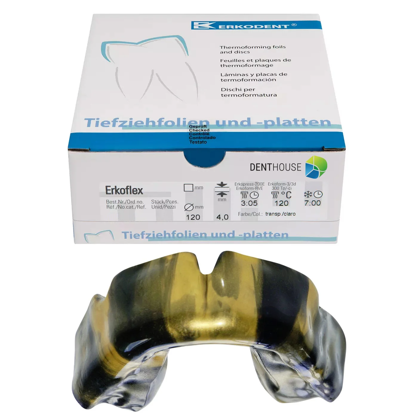 Erkoflex-freestyle, 4.00 mm, ò 120 mm, goldflakes 5 pieces