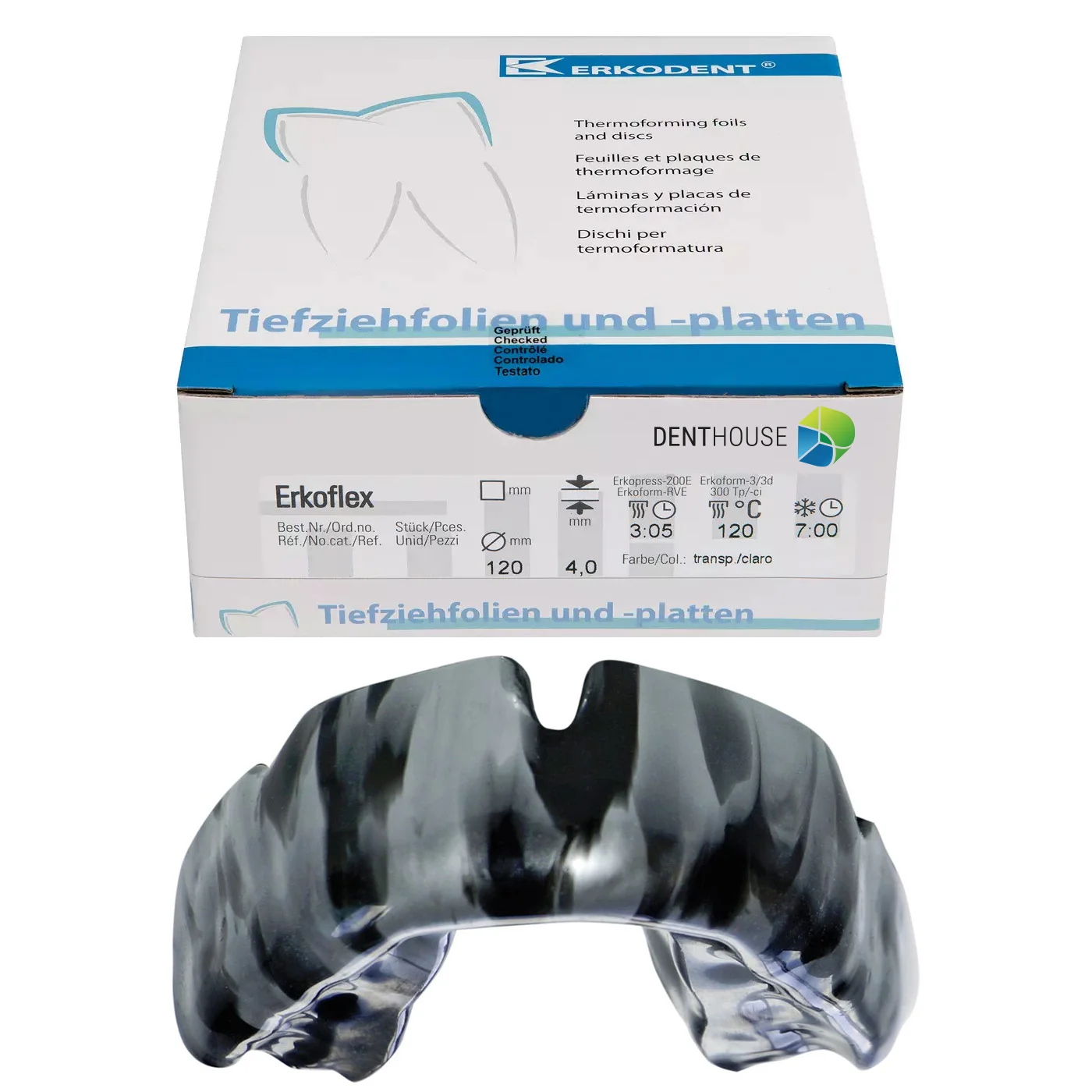 Erkoflex-freestyle, 4.00 mm, ò 120 mm, silverflakes 5 pieces