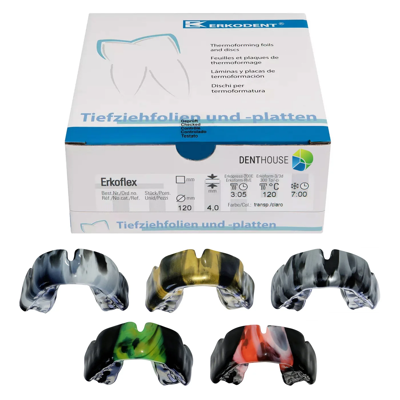 Erkoflex-freestyle, 4.00 mm, ò 120 mm, blackline assorted  5 pieces