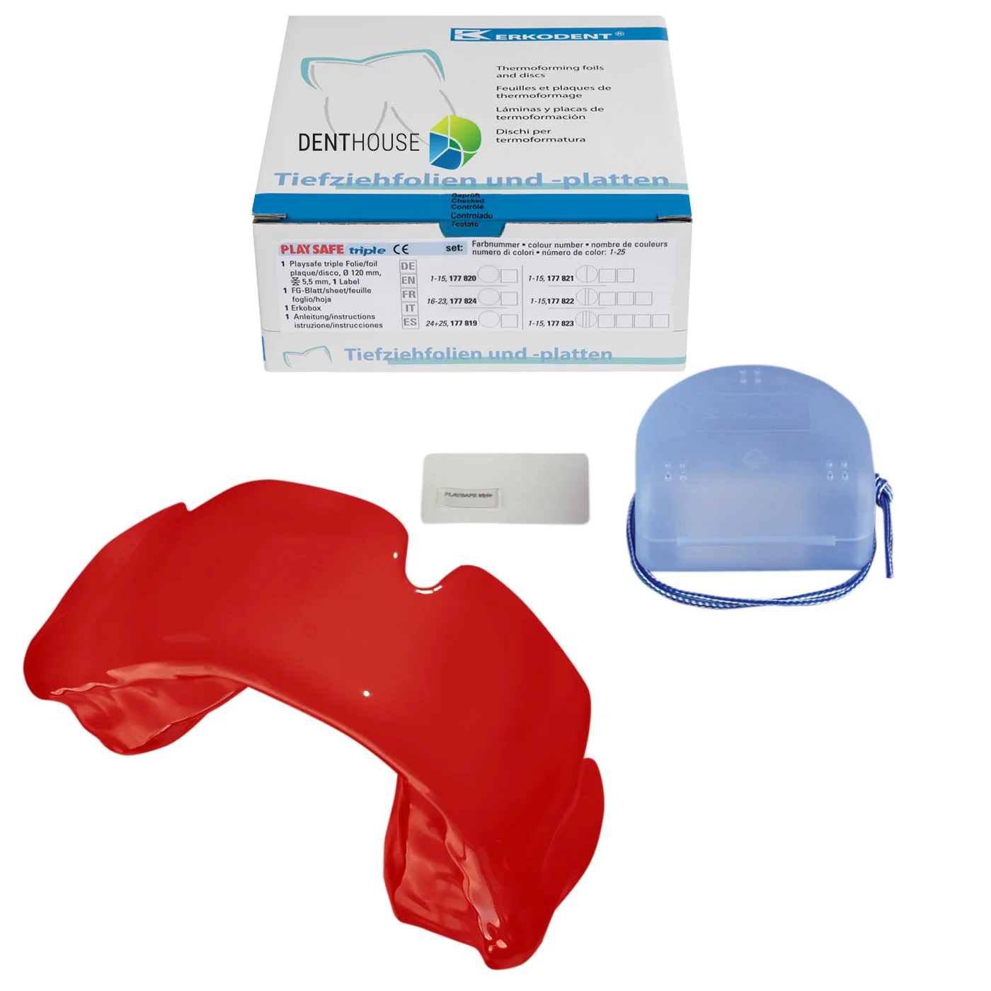 Playsafe-triple set Deep red 1-pack