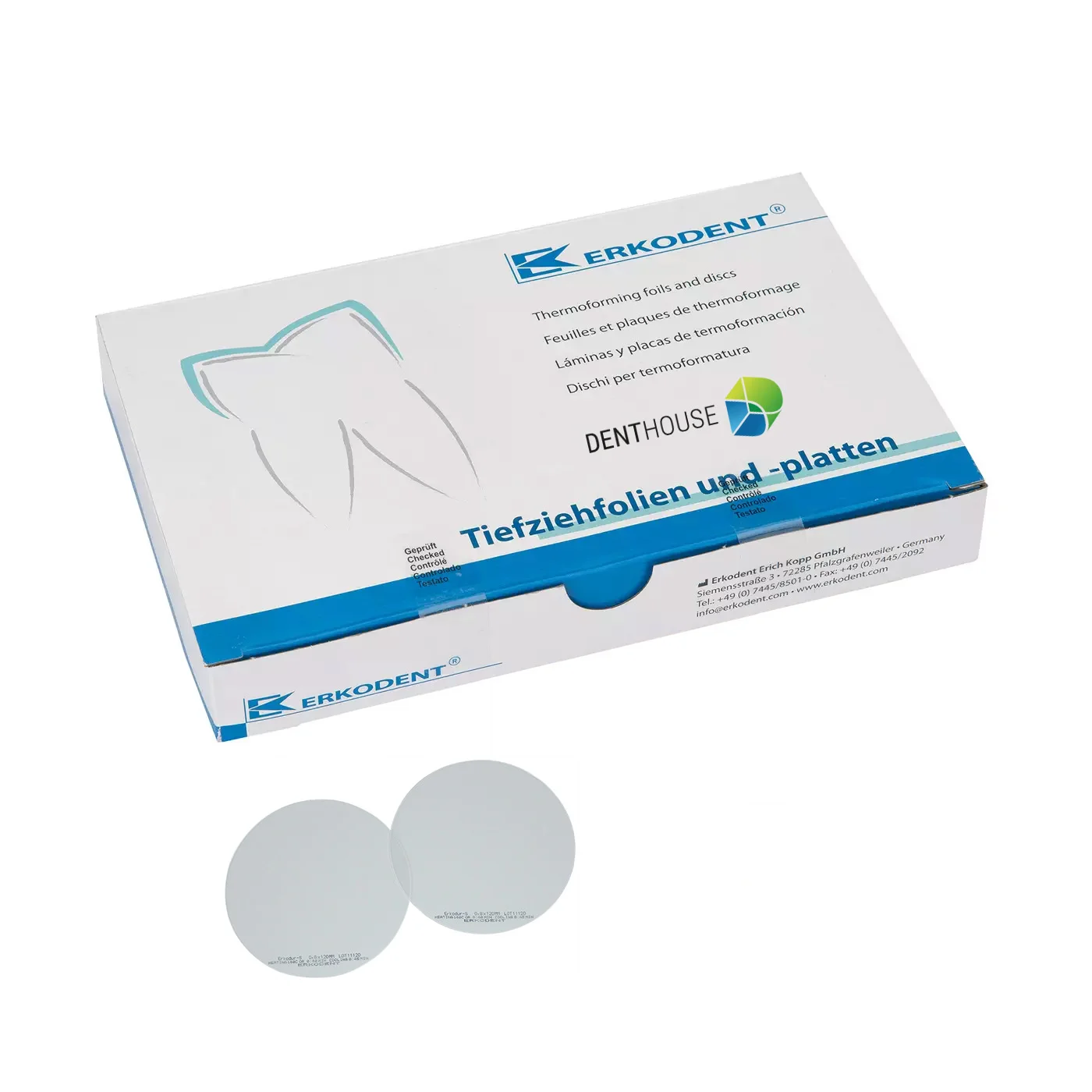 Erkodur-S, 0.80 mm, ò 120 mm, clear 20 pieces