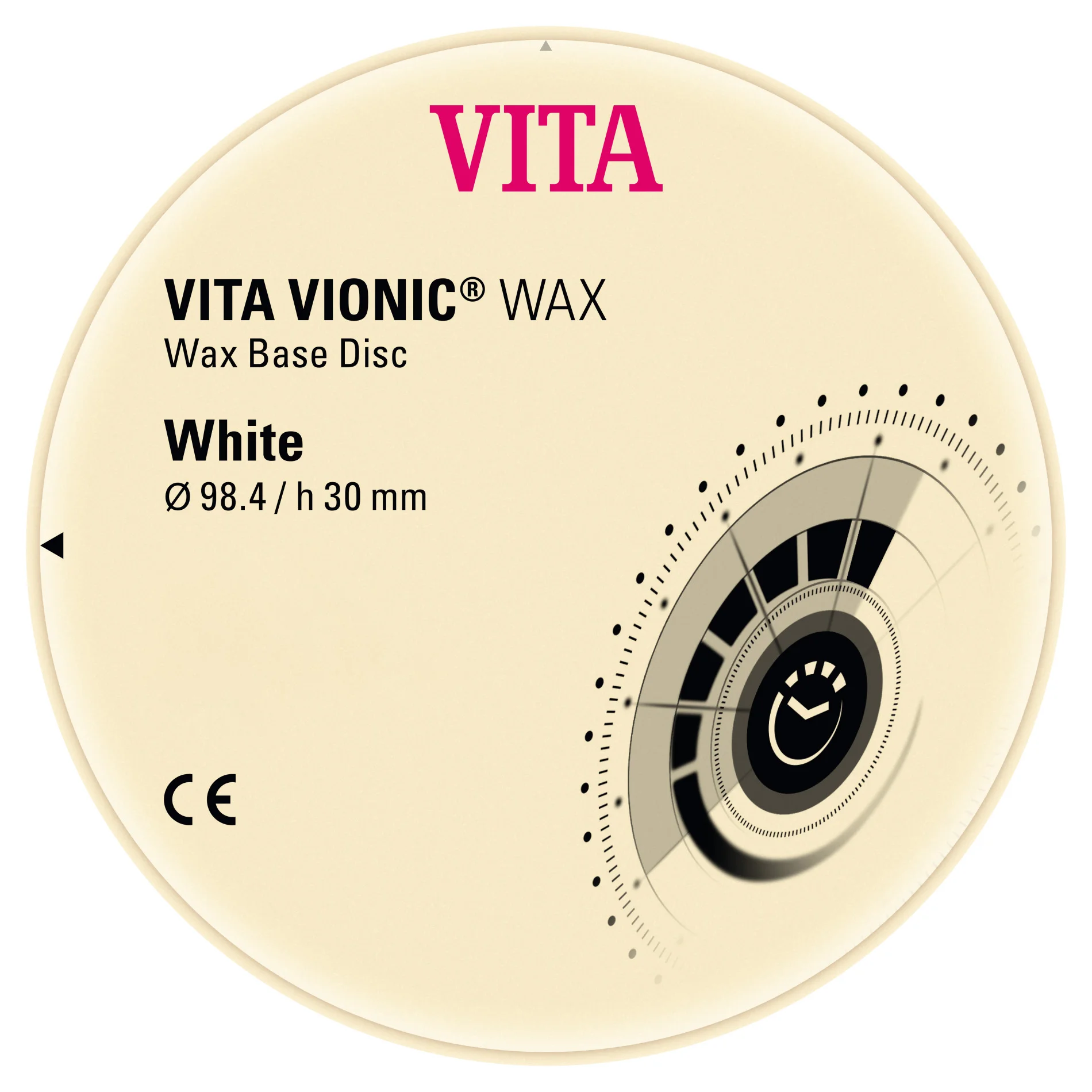 VITA VIONIC WAX, White, Ã 98.4 x h 30 mm, 1 pc.