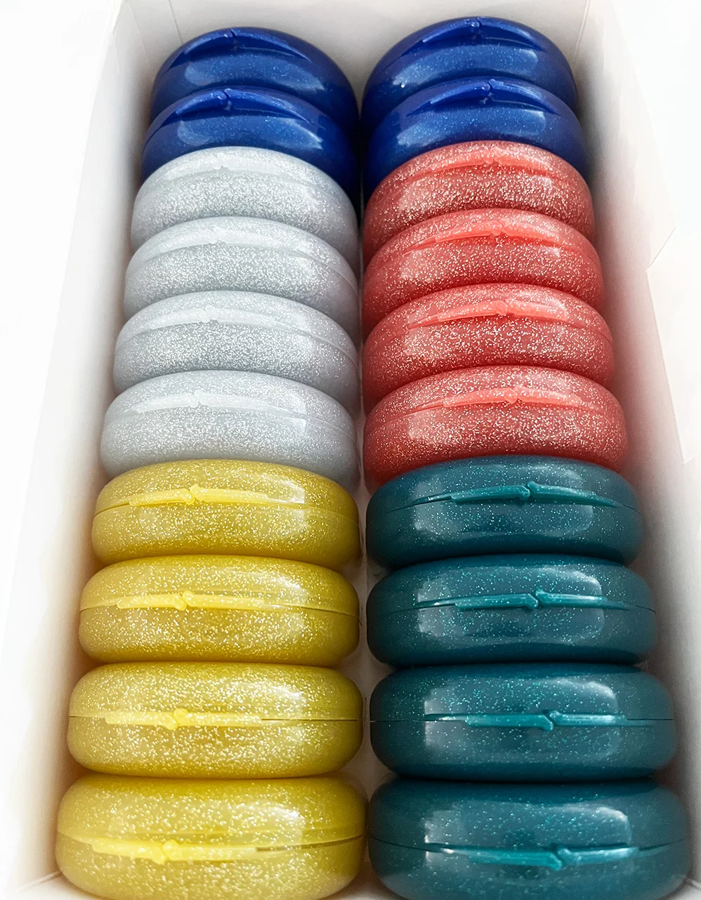 Bettskeneask (7,8x7,3x3cm) Deluxe Glitter, 20p