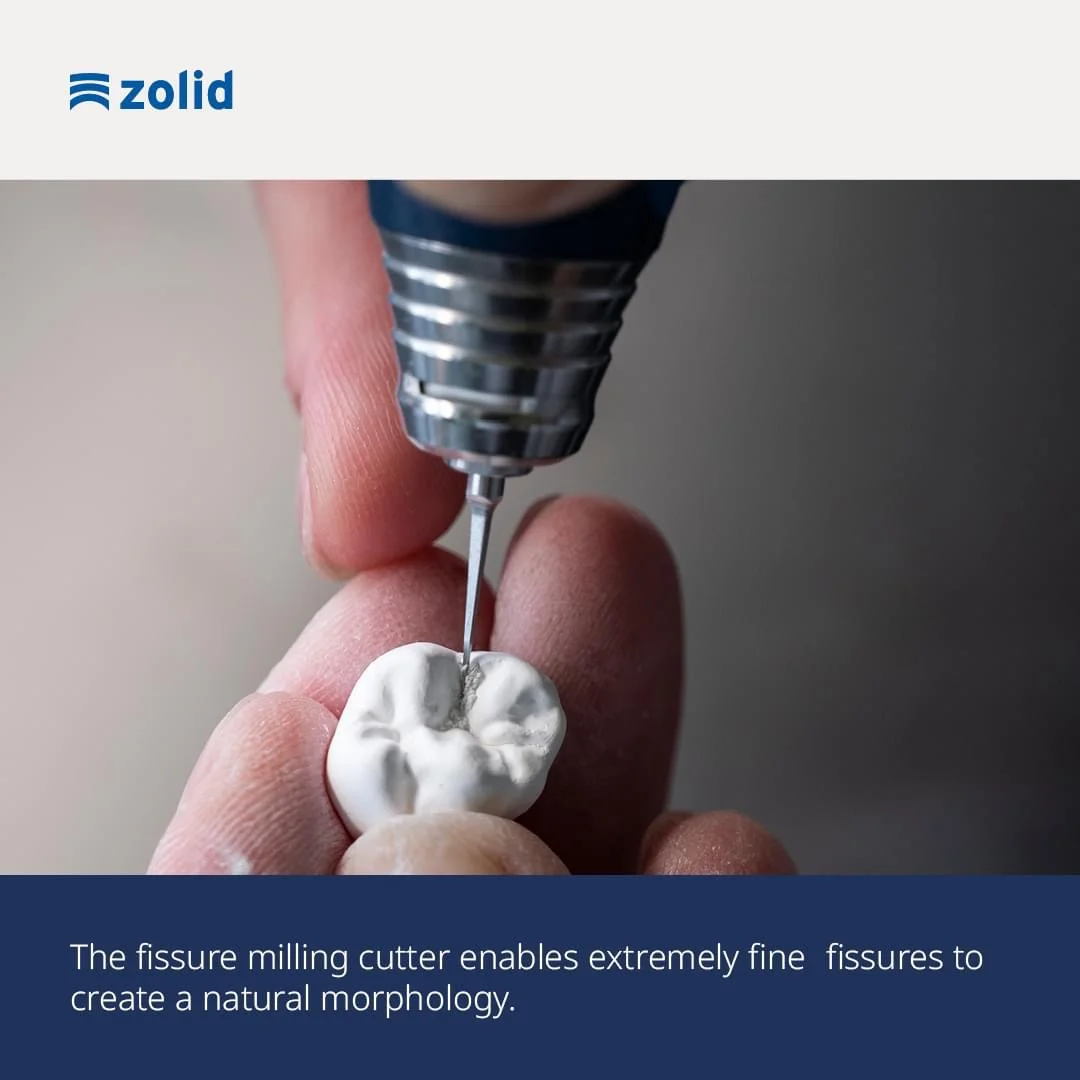 Fissure cutter squared -Zolid green-state, 1pcs