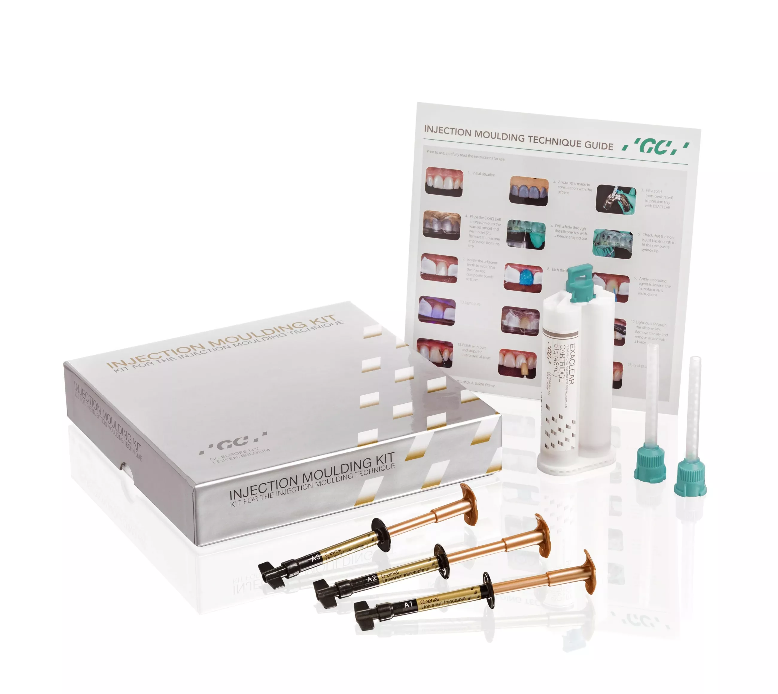 Injection Moulding Kit 1x Exaclear cartridge + 3x G-Ã¦nial Universal Injectable